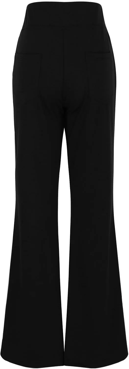 Slacks for Women Bootcut High Waisted Yoga Dress Pants Tummy Control Stretchy Work Pants Pull On Trousers with Pocket