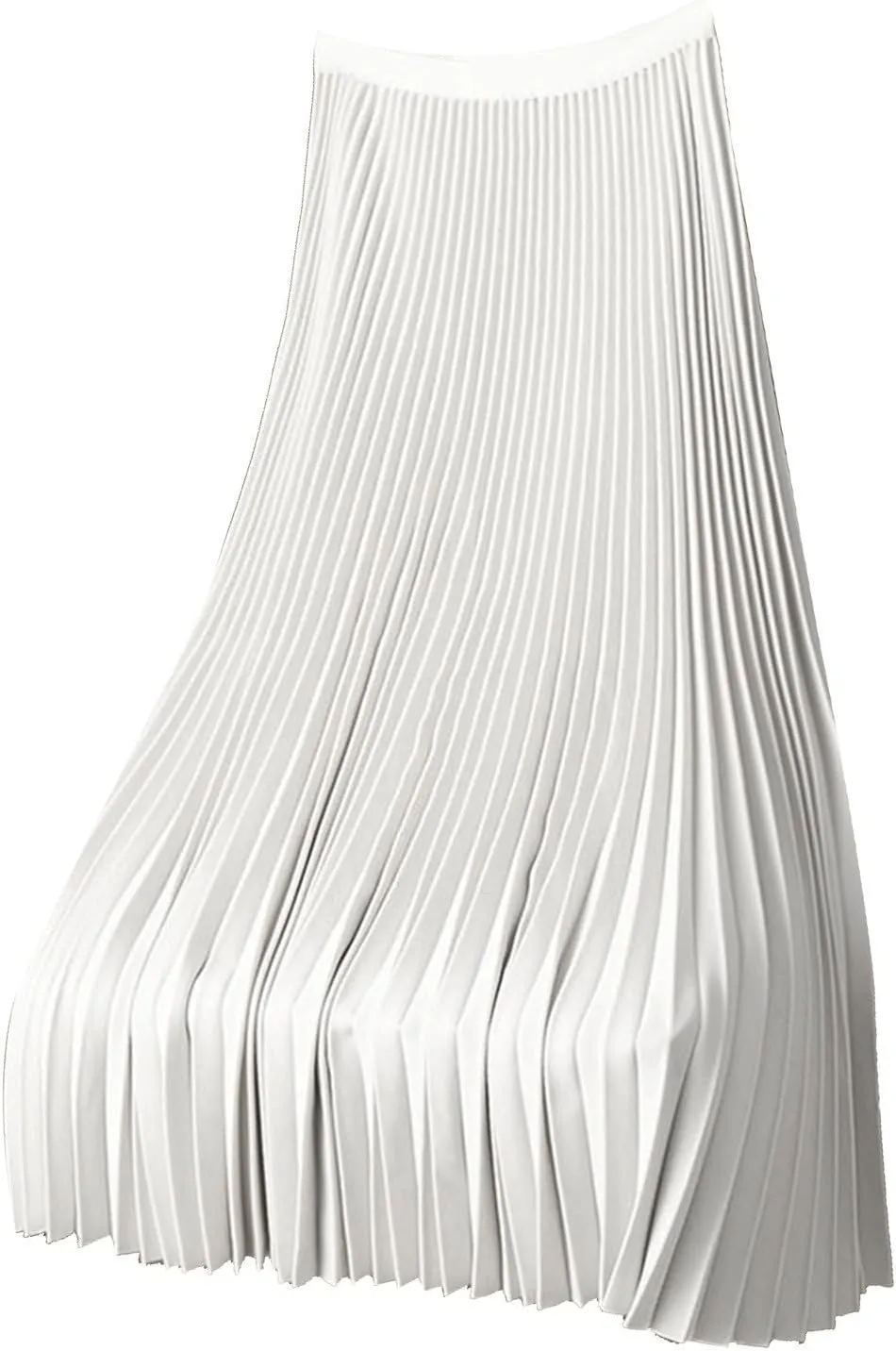Solid Color Premium Satin Pleated Skirt Plus Size Versatile Skirt Womens Midi Jean Skirts