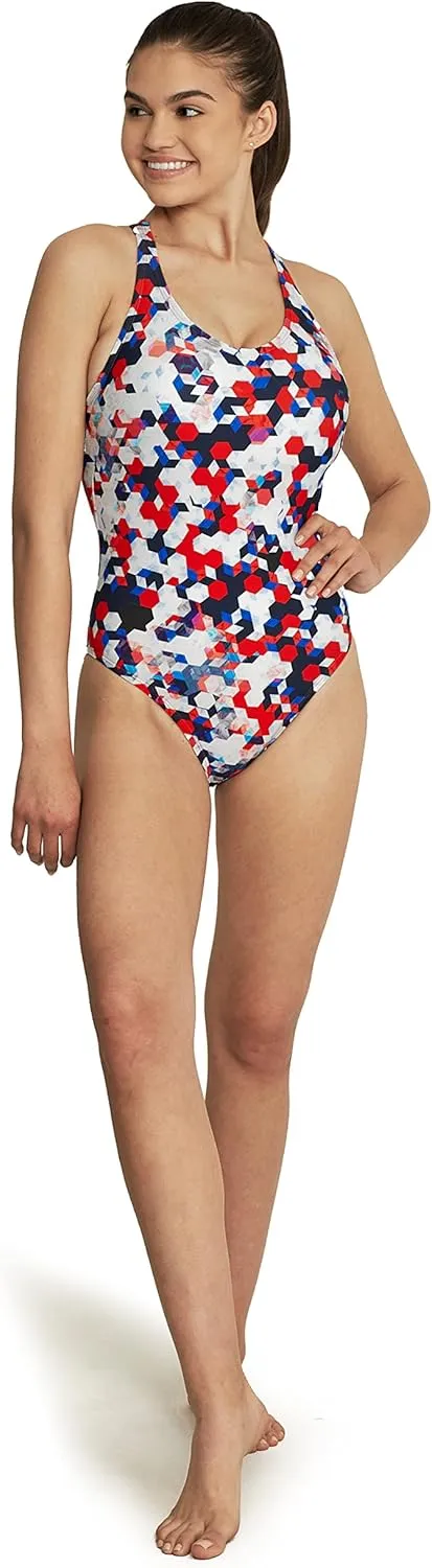 Speedo Women's Swimsuit One Piece Thin Strap High Cut