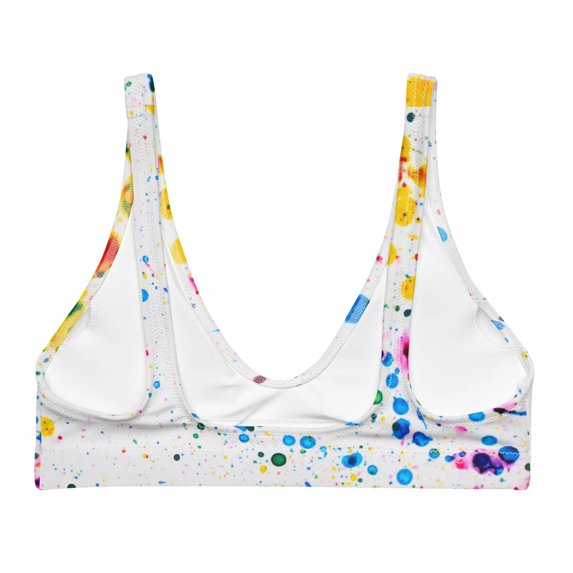 Splatter paint bikini tops swimwear