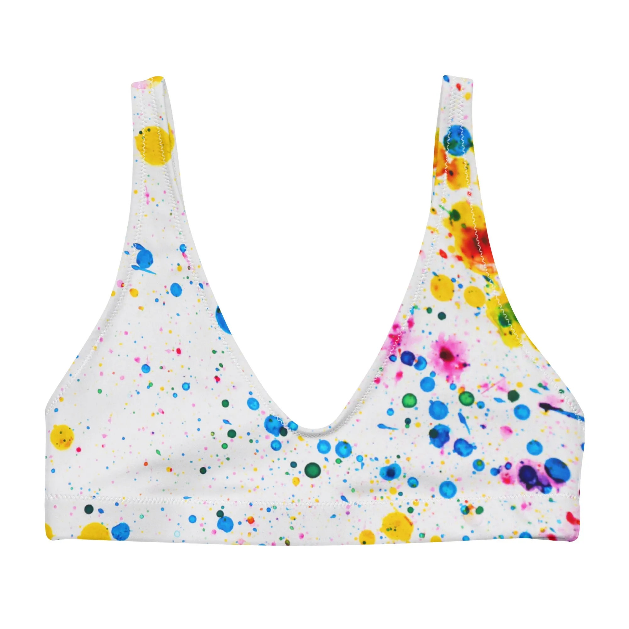 Splatter paint bikini tops swimwear