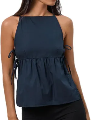 Split Side Crop Top Women Tie Side Tank Top Sleeveless Plaid Floral Print Crewneck Going Out Summer Peplum Shirt