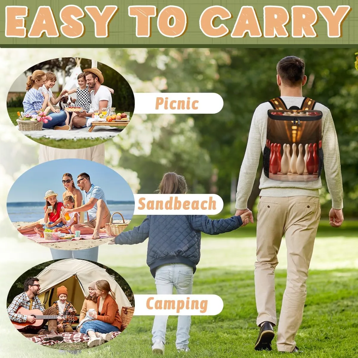 Sport Ball Soccer Cooler Backpack Insulated Backpack Cooler Waterproof Leak Proof Large Capacity Cooler Bag