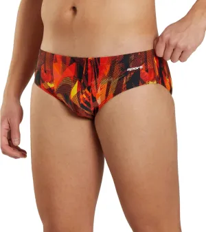 Sporti Men's Swim Briefs - Graphic Design Swimming Training Suit - Men's Athletic Swimwear Briefs for Racing & Lap Swimming