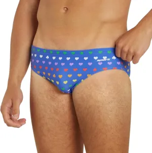 Sporti Men's Swim Briefs - Graphic Design Swimming Training Suit - Men's Athletic Swimwear Briefs for Racing & Lap Swimming