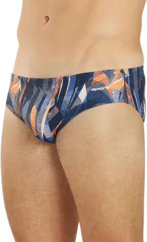 Sporti Men's Swim Briefs - Graphic Design Swimming Training Suit - Men's Athletic Swimwear Briefs for Racing & Lap Swimming