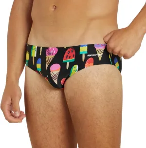 Sporti Men's Swim Briefs - Printed Color & Solid Swimsuit Training Suit - Men's Athletic Swimwear Briefs for Lap Swimming