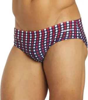 Sporti Men's Swim Briefs - Printed Color & Solid Swimsuit Training Suit - Men's Athletic Swimwear Briefs for Lap Swimming