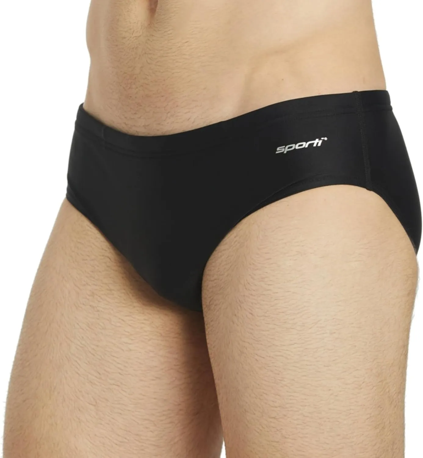 Sporti Men's Swim Briefs - Printed Color & Solid Swimsuit Training Suit - Men's Athletic Swimwear Briefs for Lap Swimming