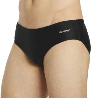 Sporti Men's Swim Briefs - Printed Color & Solid Swimsuit Training Suit - Men's Athletic Swimwear Briefs for Lap Swimming