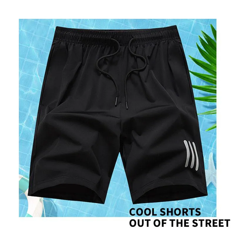 Sports Ice Silk Quick Dry Stretch Shorts