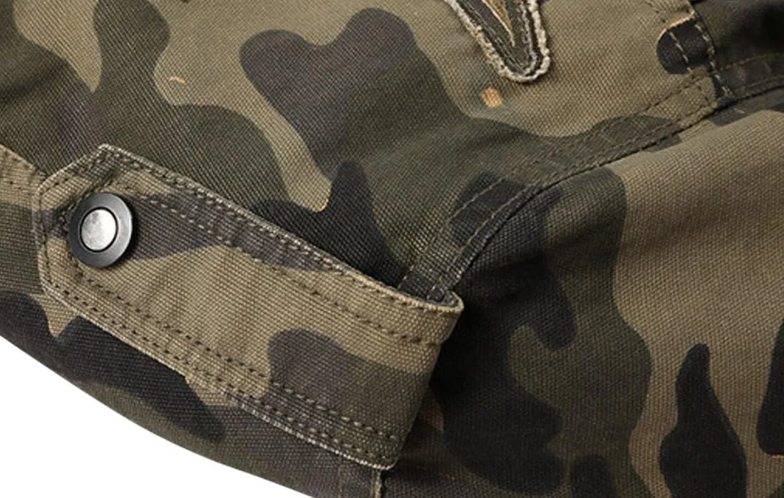 Springrain Men's Casual Military Jackets Camouflage Cotton Army Jacket Outwear