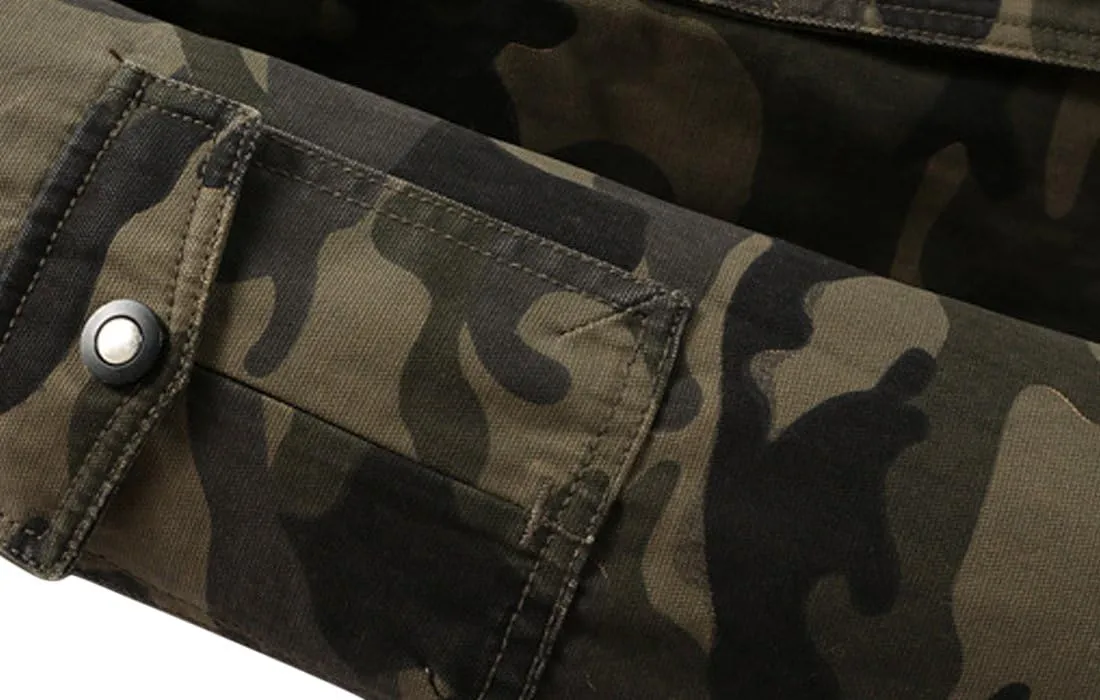 Springrain Men's Casual Military Jackets Camouflage Cotton Army Jacket Outwear