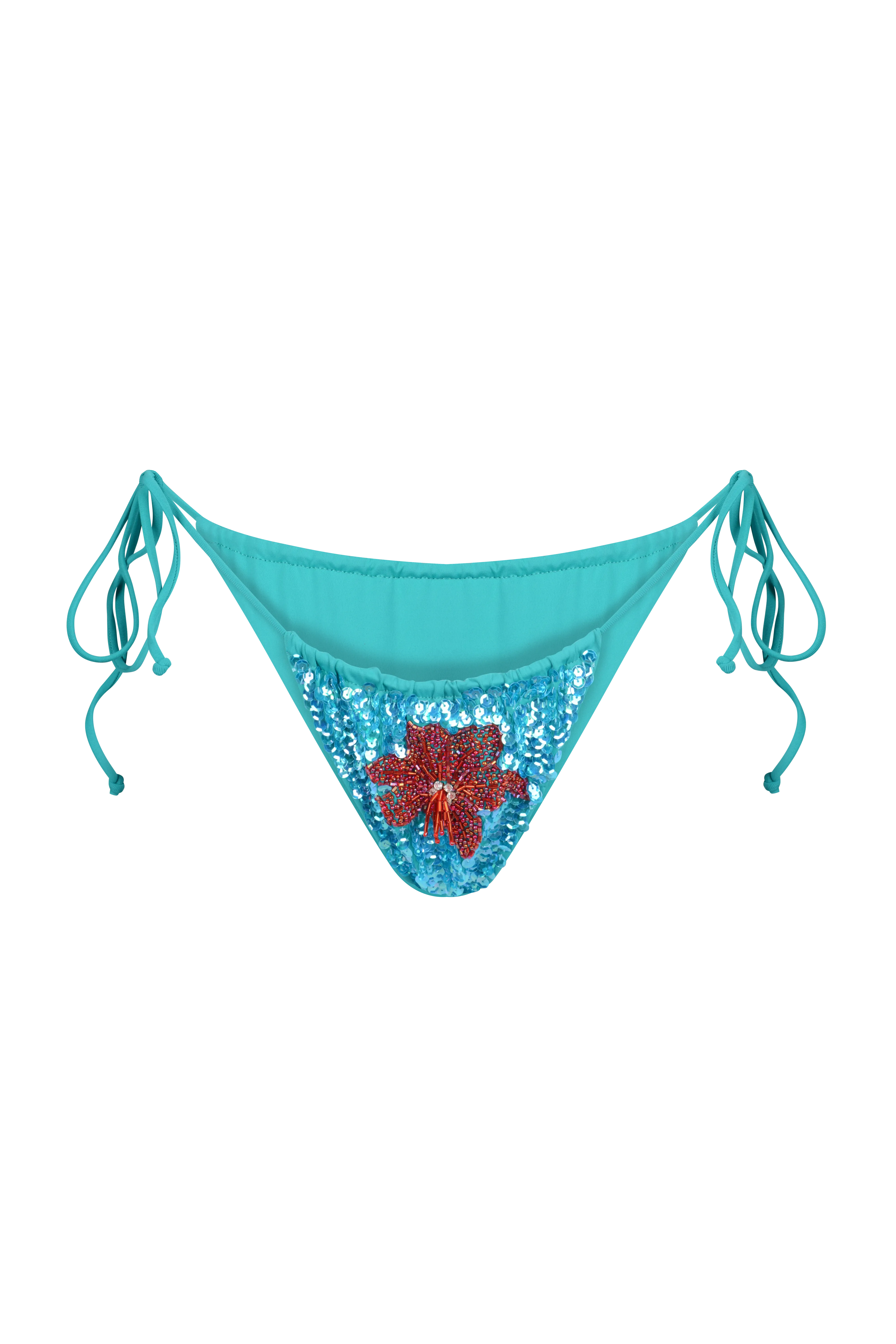 Stella's Blue Ocean Hand Embroidered Sequin Bikini