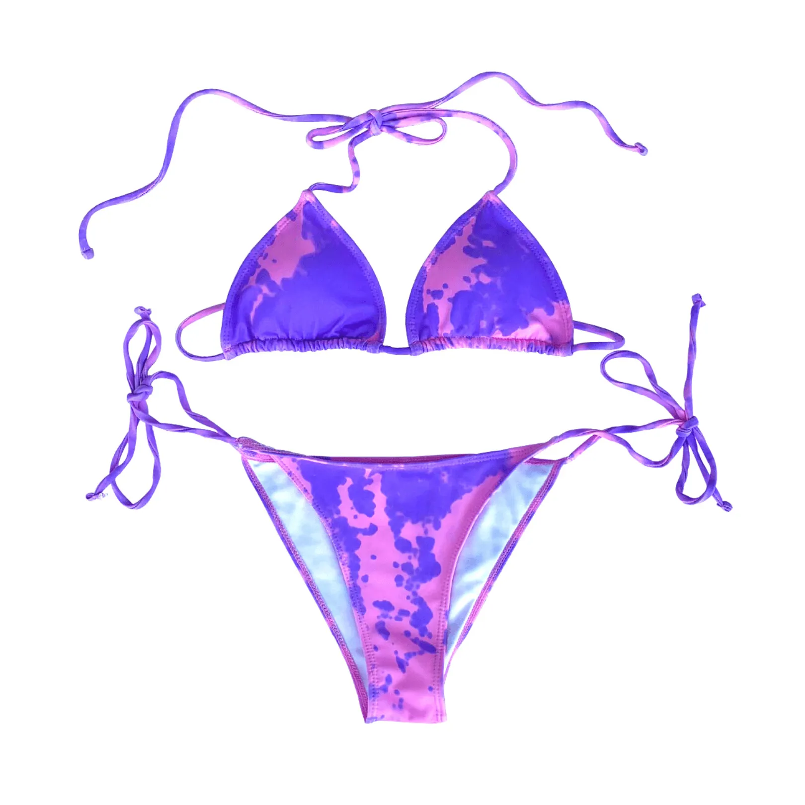 String Bikinis Solid Color Changing