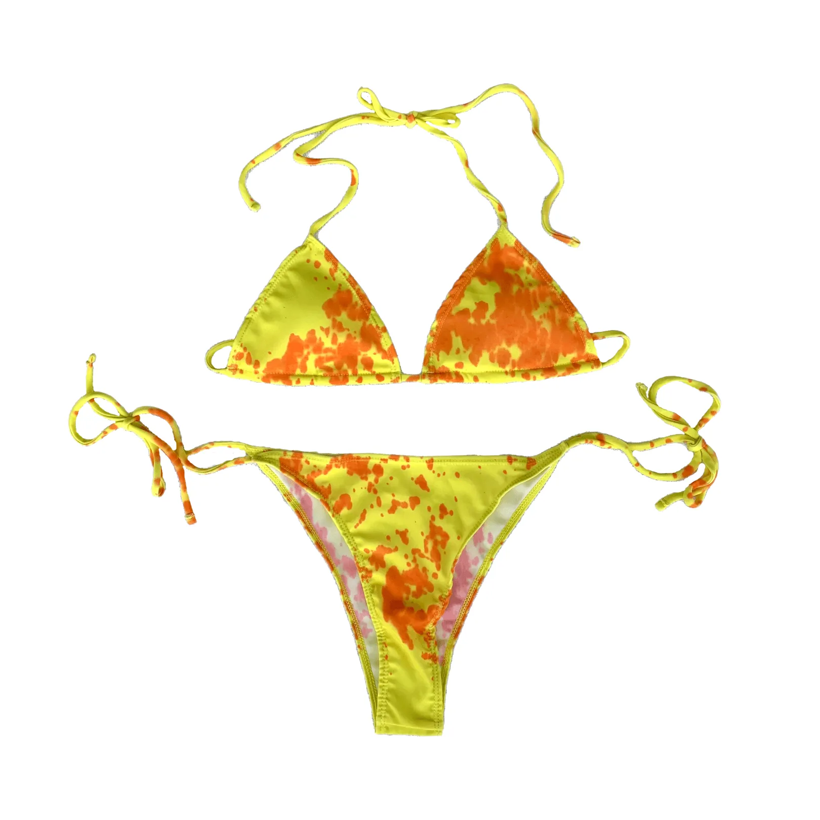 String Bikinis Solid Color Changing