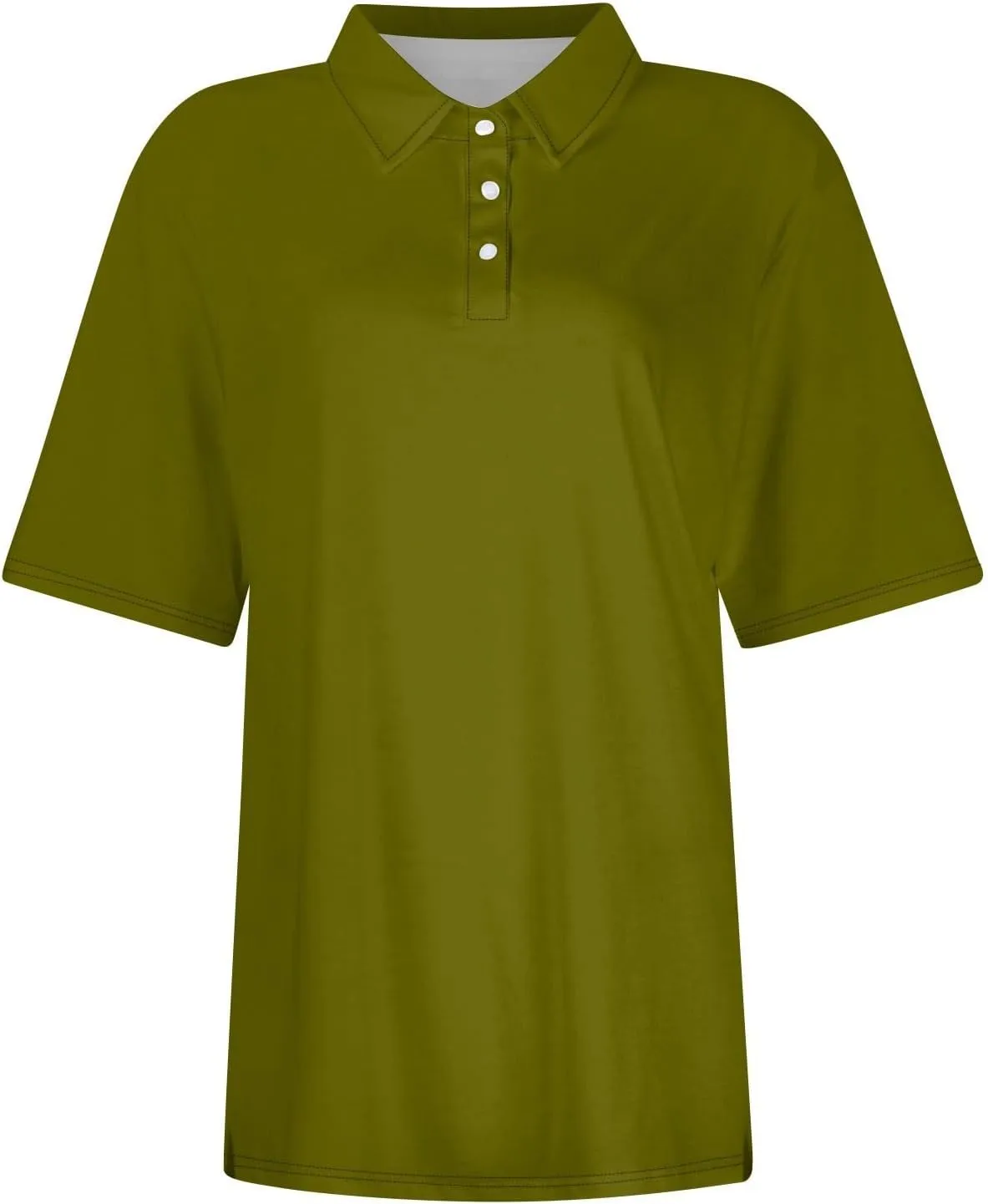 Summer Topsgolf Polo Shirts for Women Plus Size Collared Short Sleeve Shirts Button Down Blouses Loose Fit Solid