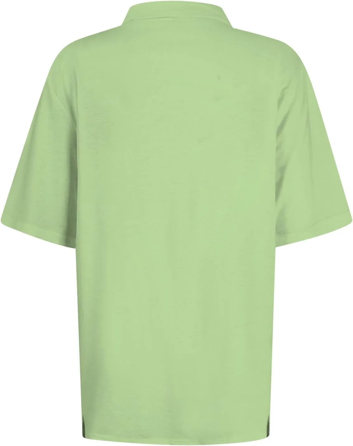 Summer Topsgolf Polo Shirts for Women Plus Size Collared Short Sleeve Shirts Button Down Blouses Loose Fit Solid