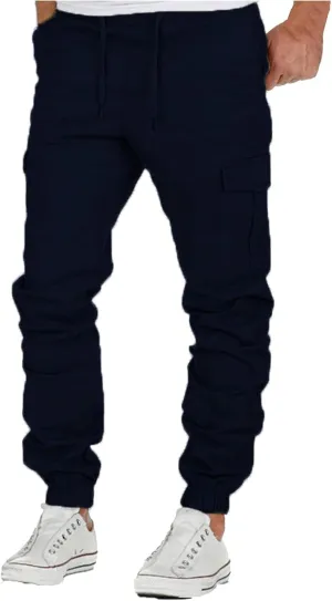 SUWBMHWE Mens Cargo Pants Muti-Pockets Jogger Work Chino Slim Fit Casual Pants Hiking Work Sweatpants