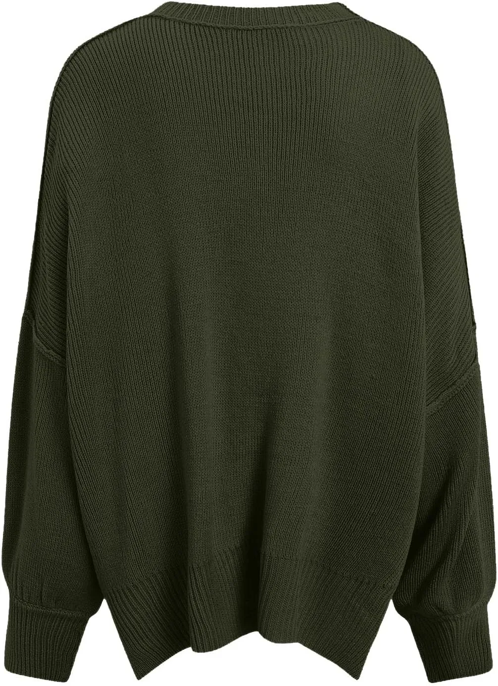 Sweaters for Women Chunky Knit Round Neck Solid Color Long Sleeve Loose Fit Casual Soft Sweaters Tops