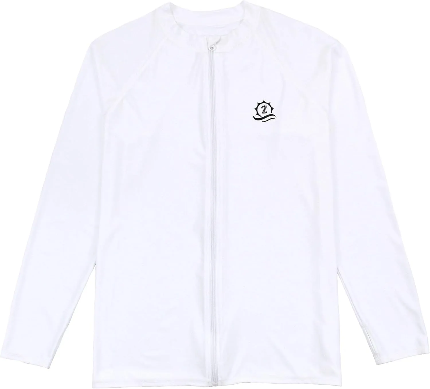 SwimZip Men's Long Sleeve Zipper Rash Guard Swim Shirt w/ UPF 50  Sun Protection
