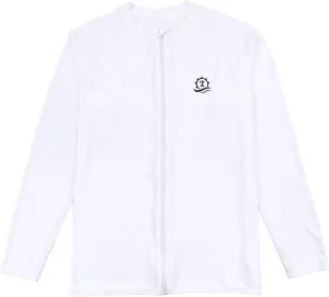 SwimZip Men's Long Sleeve Zipper Rash Guard Swim Shirt w/ UPF 50  Sun Protection