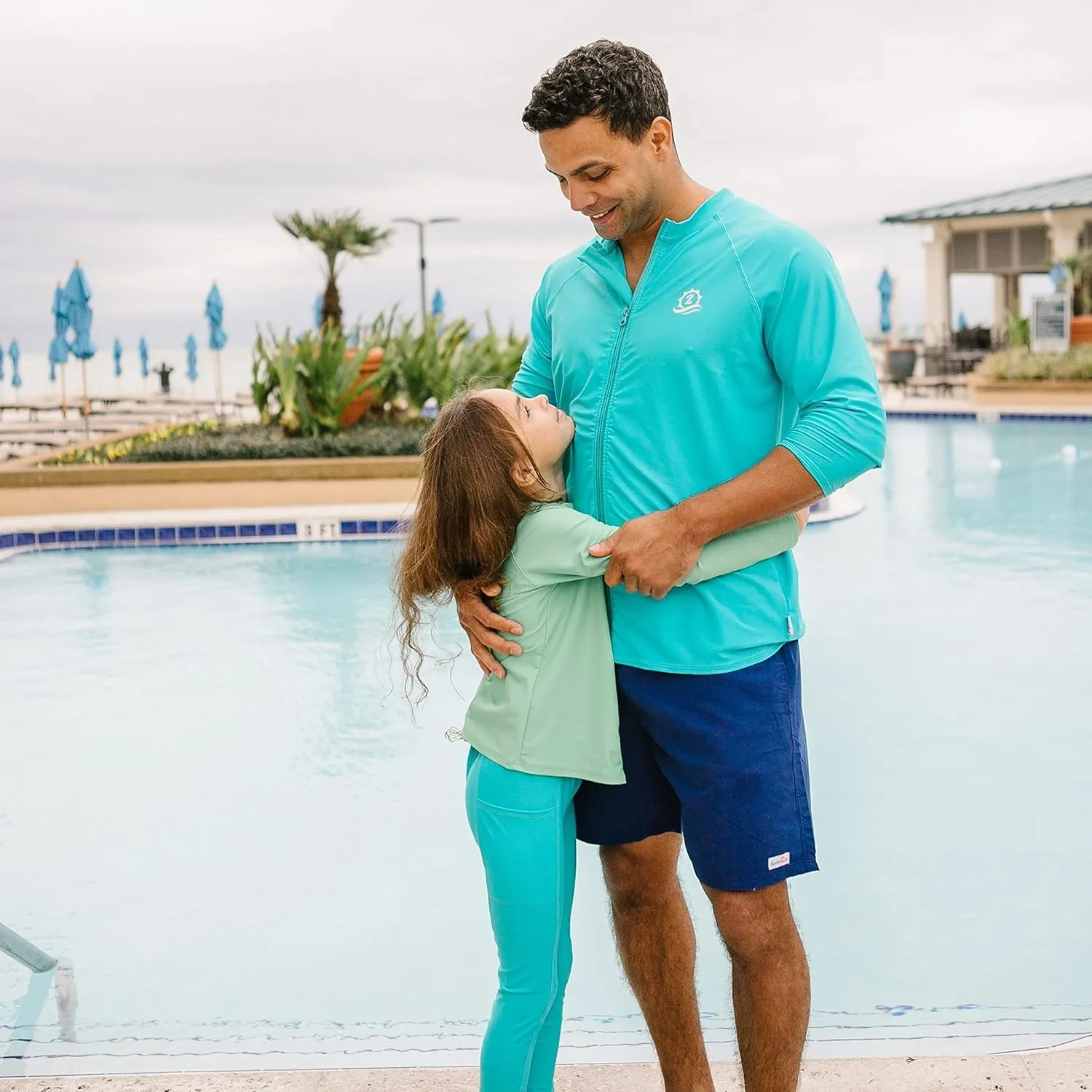 SwimZip Men's Long Sleeve Zipper Rash Guard Swim Shirt w/ UPF 50  Sun Protection