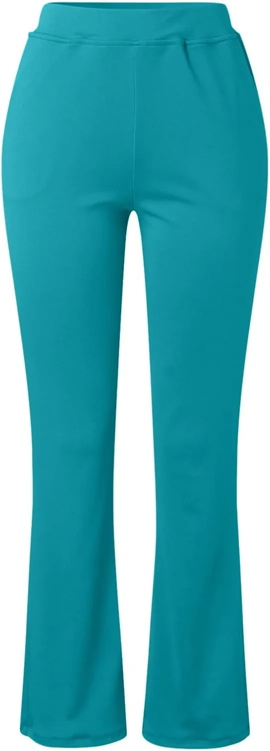 TANGNADE Womens Work Dress Pants High Waited Pull Slim Flare Leg Casual Trousers with Pockets Fall Winter Pants