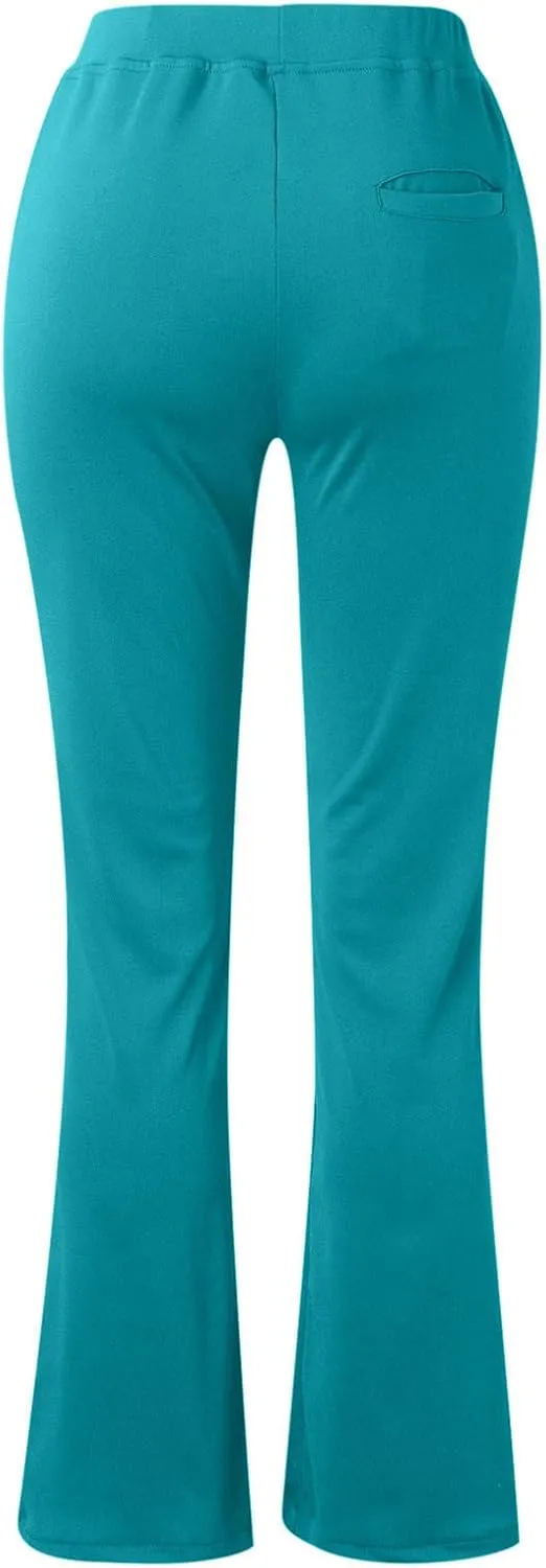 TANGNADE Womens Work Dress Pants High Waited Pull Slim Flare Leg Casual Trousers with Pockets Fall Winter Pants