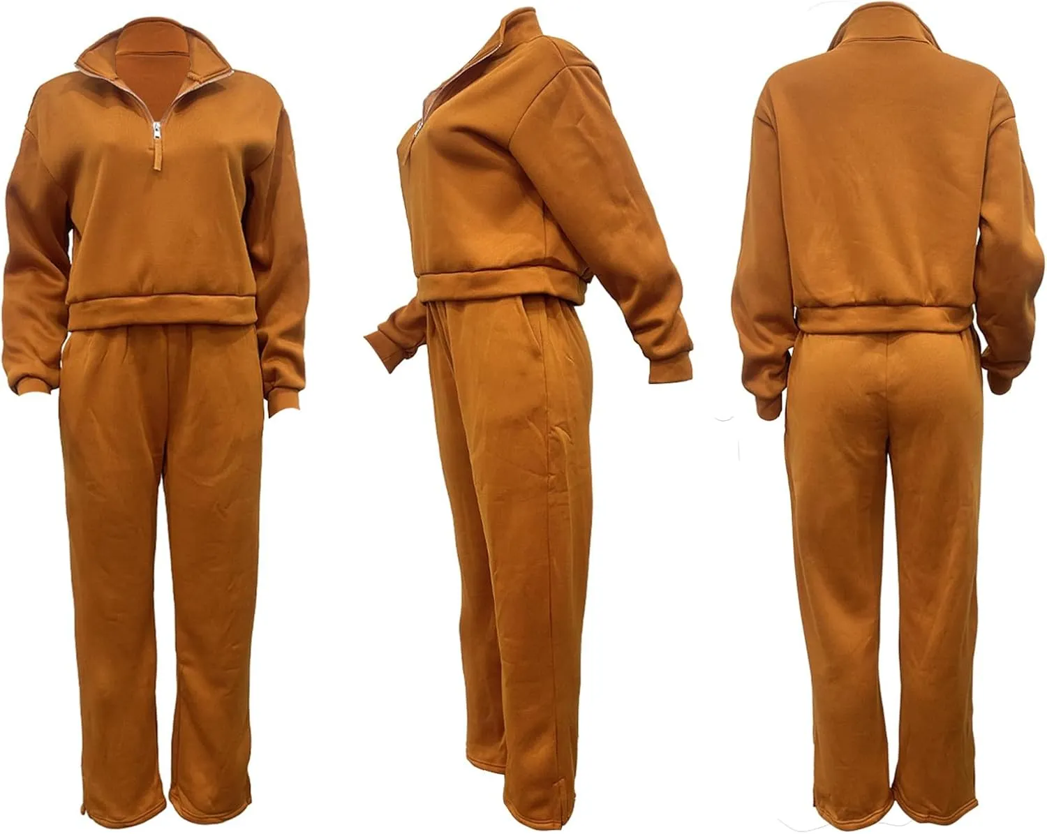 Tbahhir Womens Tracksuits 2 Piece Outfits Lounge Sets Long Sleeve Pullovers and Joggers Pants with Pockets