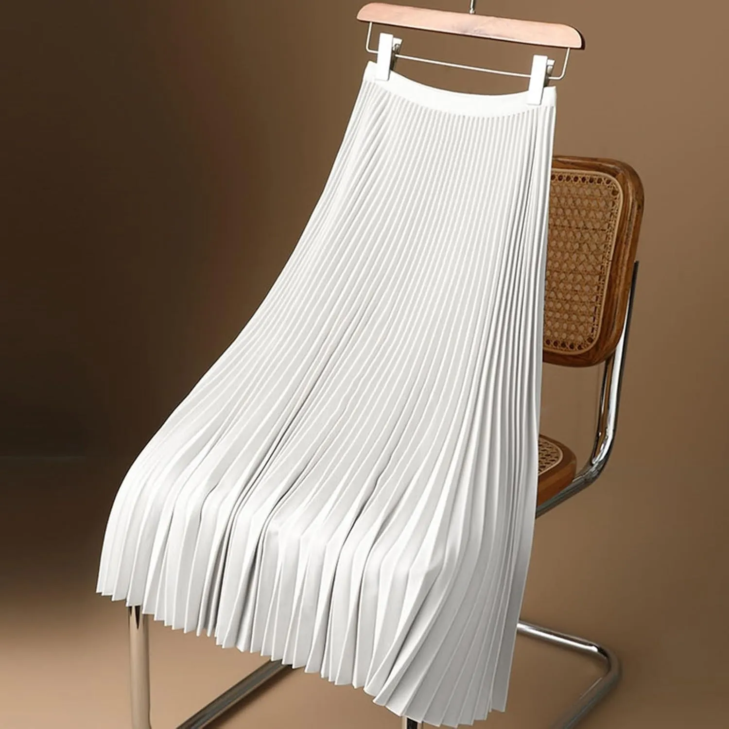 Teen Skirts Solid Color Satin Pleated Skirt Plus Size Versatile Skirt Pencil Skirt Plus Size Retro