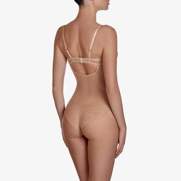 Tiramisu Underwired Body with Bottom Closure - Beige/Vanilla -
