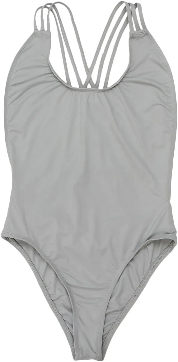 ToBeInStyle Womens High Cut Vintage Inspired Low Back Pattern One Piece Swimsuit