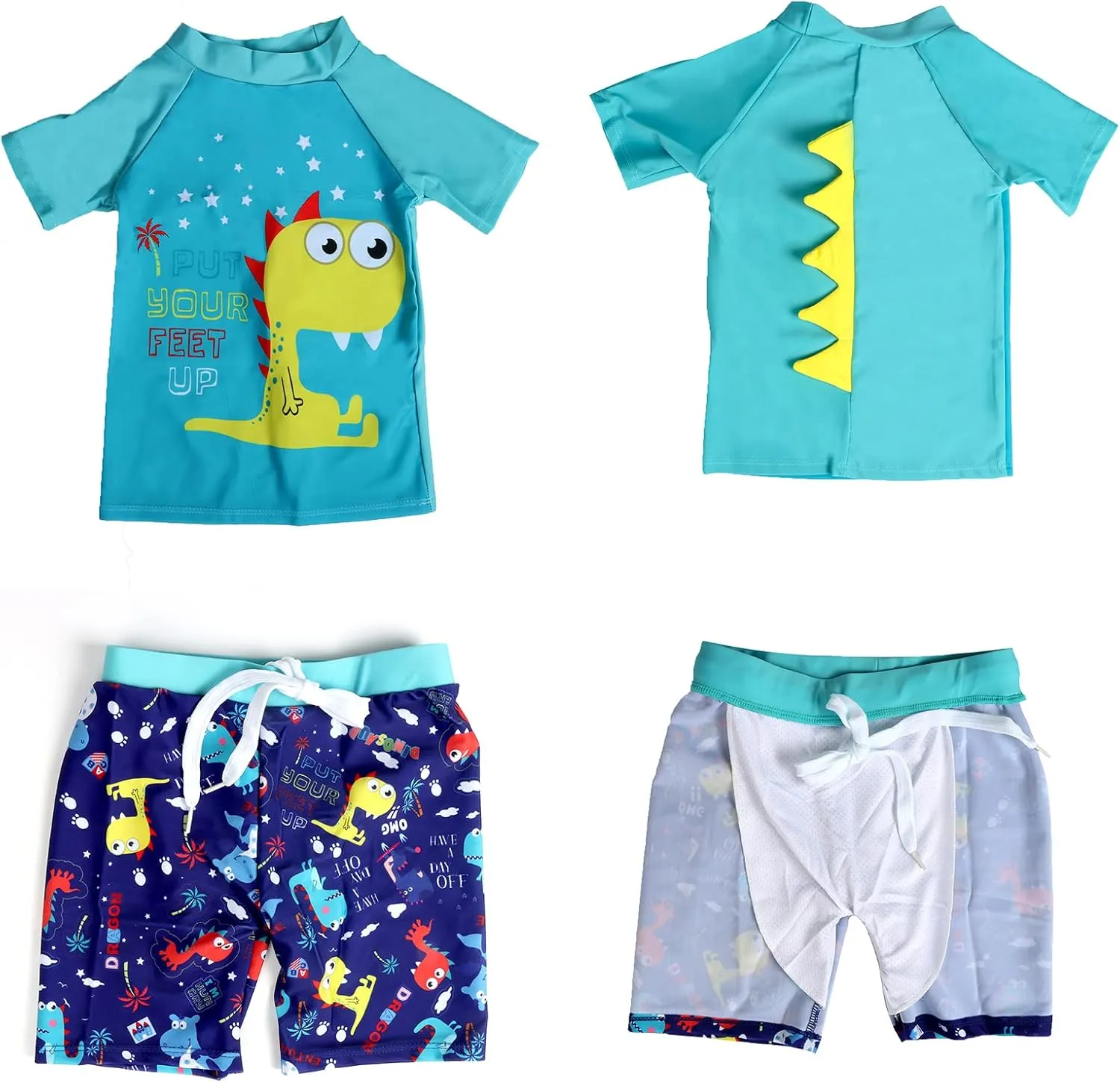 Toddler Boys Swim Set Cute 2t Swimsuit Boy Dinosaur Bathing Suit Short Sleeve 3t Swimming Suits