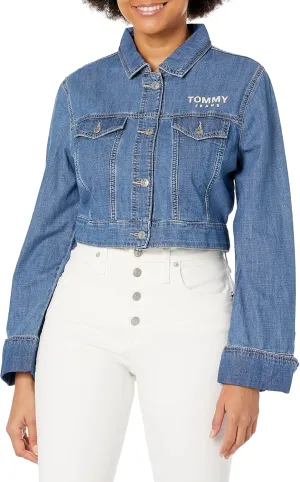 Tommy Hilfiger Women's Cropped Trucker Jean Jacket