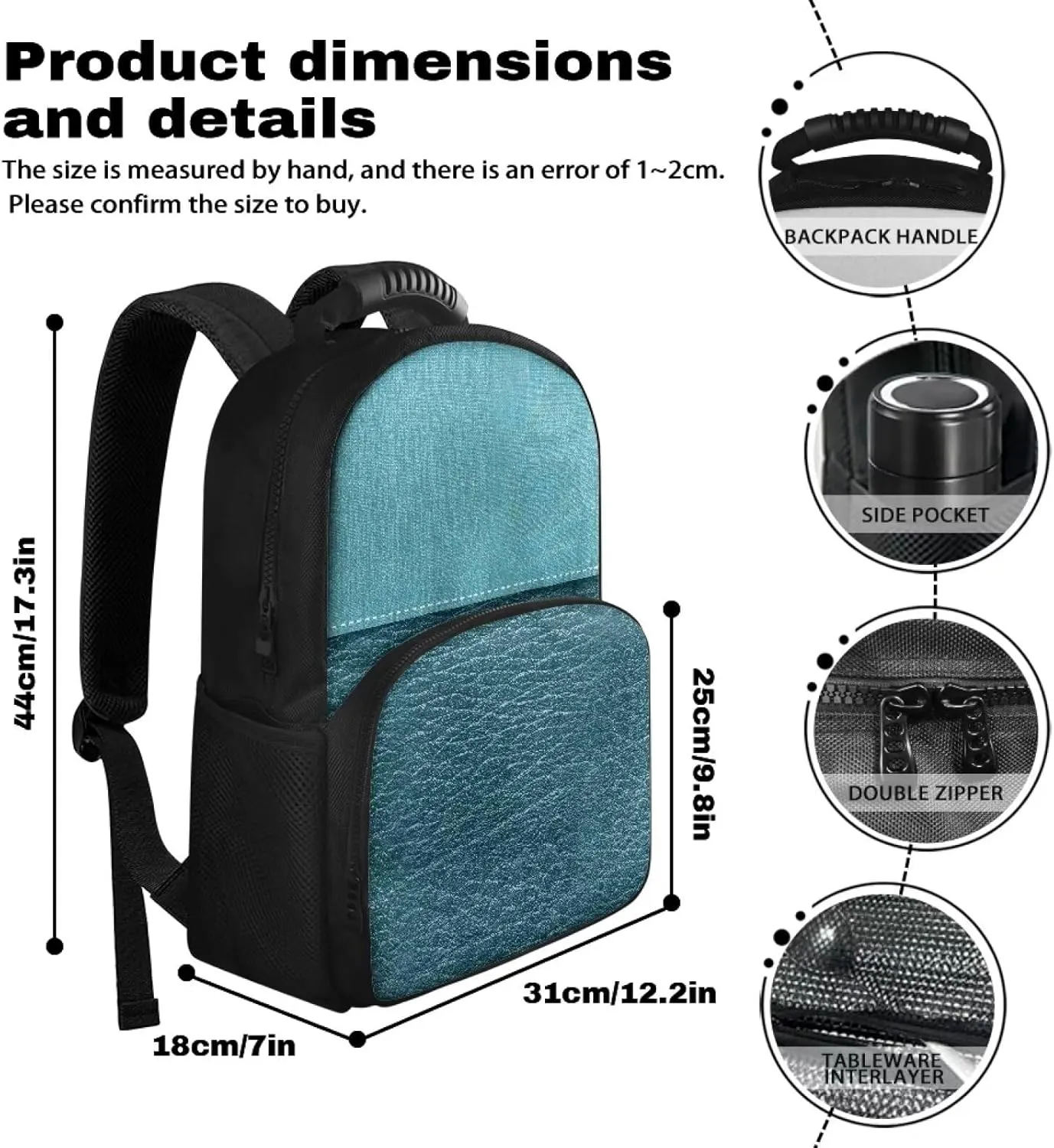 Travel Backpack for Men & Women 17 Inch Laptop Backpack with Insulated Lunch Box Fashion Computer Backpack