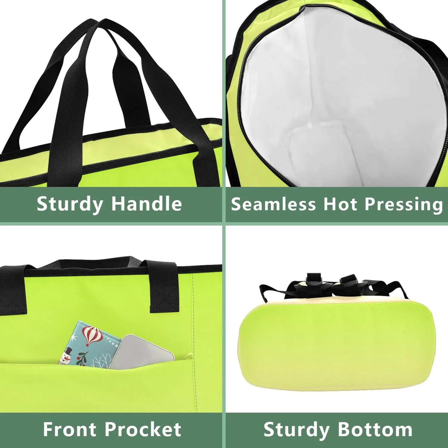 Travel Cooler Bag for Airplane Lemon Green Moccasin Gradient Backpack Cooler Bag Waterproof 36 Cans Soft Insulated Tote Backpack for Travel