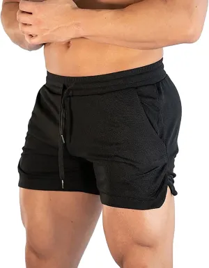 tuduoms Men's 3 Inches Workout Activewear Quick Dry Mesh Running Shorts Lightweight Bodybuilding Athletic Jogging Gym Shorts