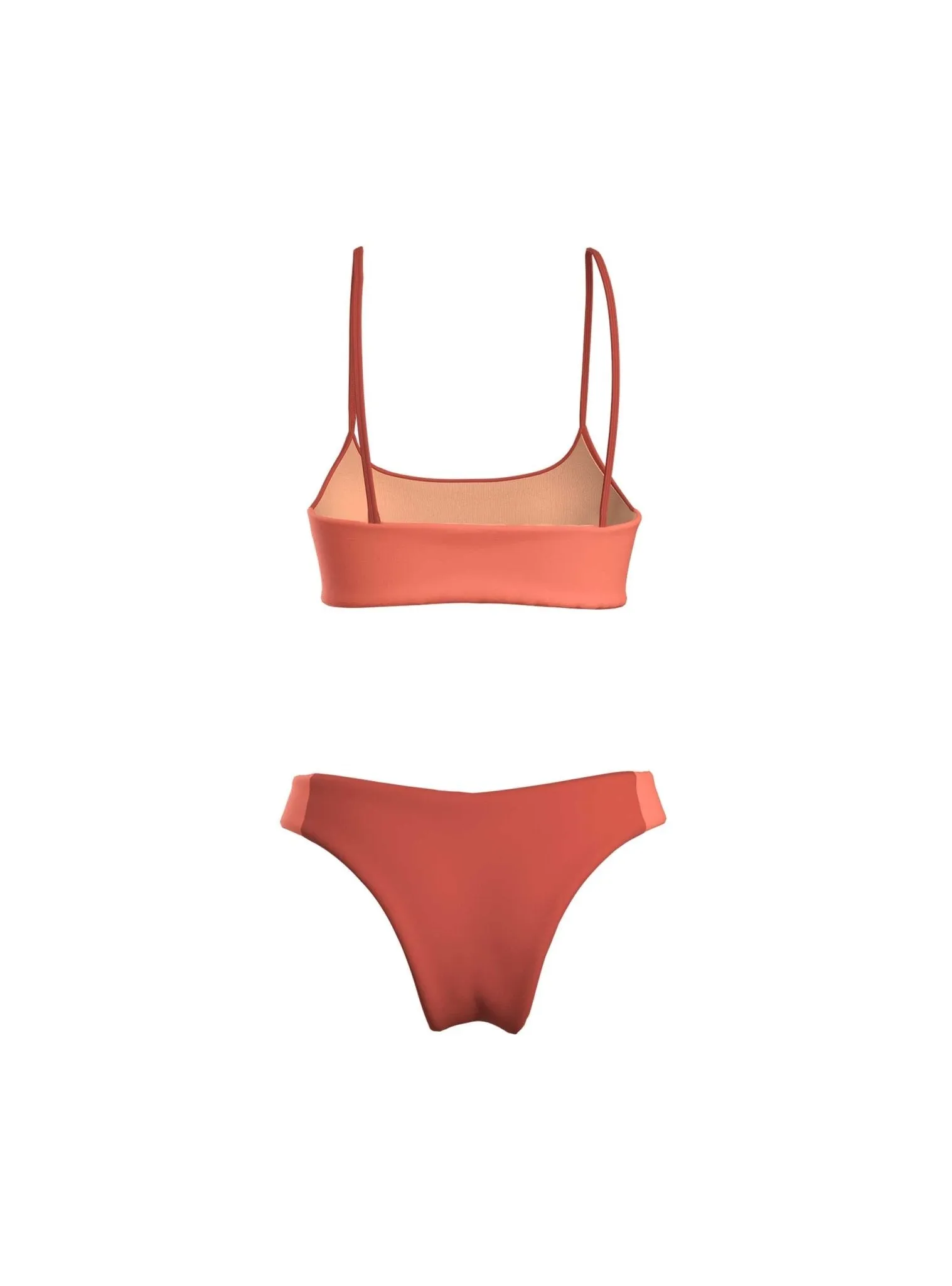 TWO-TONE BIKINI WITH THIN STRAPS AND CLASSIC BRIEFS