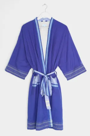 Unisex Kikoy and Towelling Dressing Gown | Blue