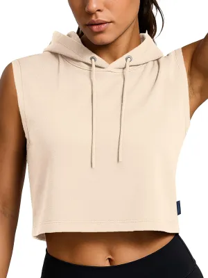 URBAN BUCK Neon Tank Top Sleeveless Hoodie For Women - UPF50  Sun Protection Crop Top Sweatshirt For Workout & Running