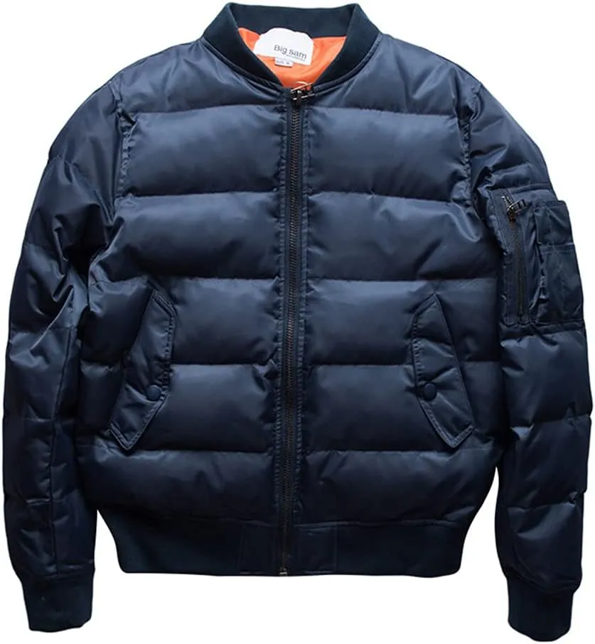 USDBE Thick Warm Winter Bomber Coat Men Cotton Padded Jacket Stand Collar Boy Coats