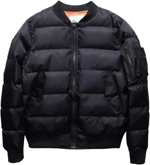 USDBE Thick Warm Winter Bomber Coat Men Cotton Padded Jacket Stand Collar Boy Coats
