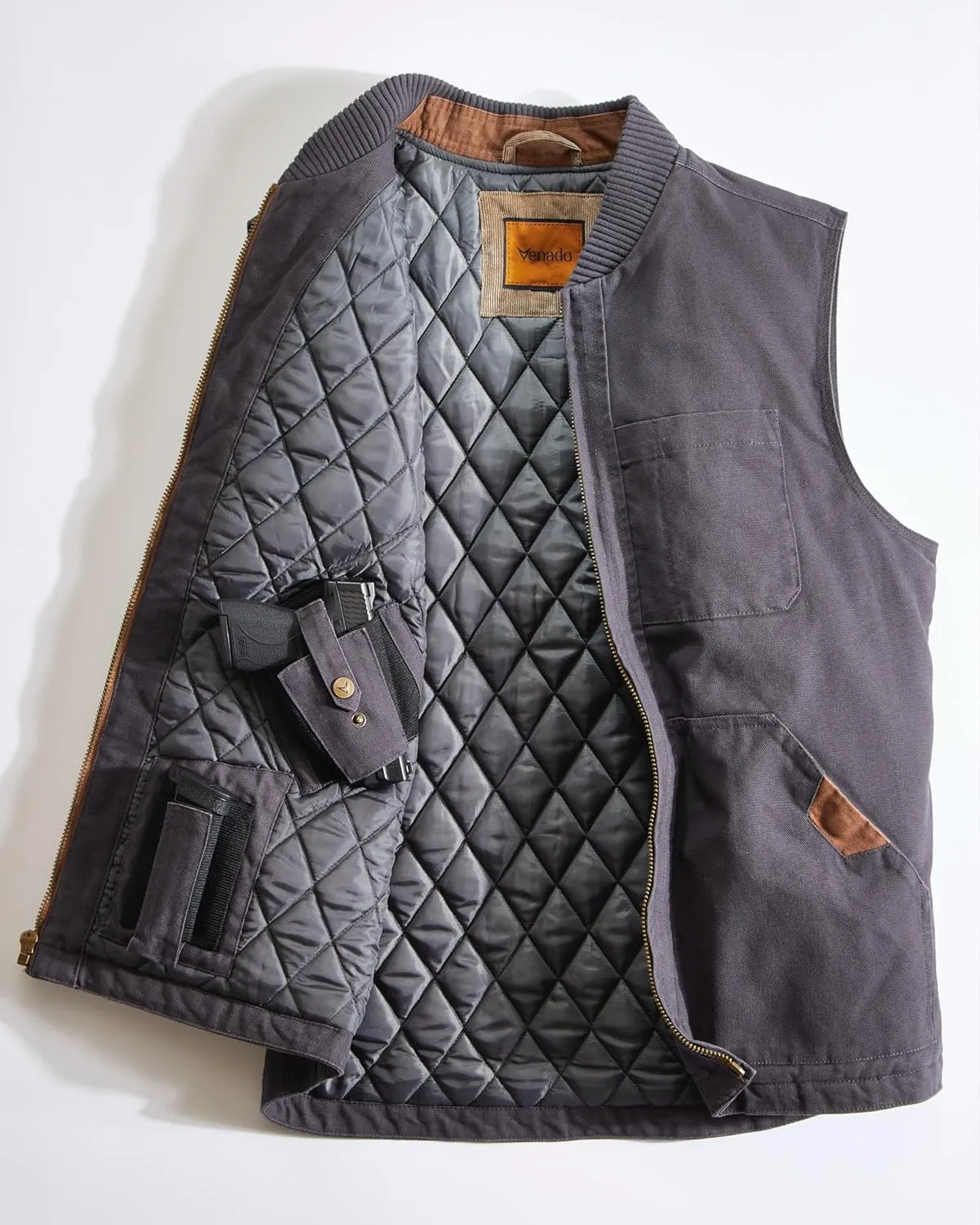 Venado Concealed Carry Vest for Men - Heavy Duty Canvas - Conceal Carry Pockets