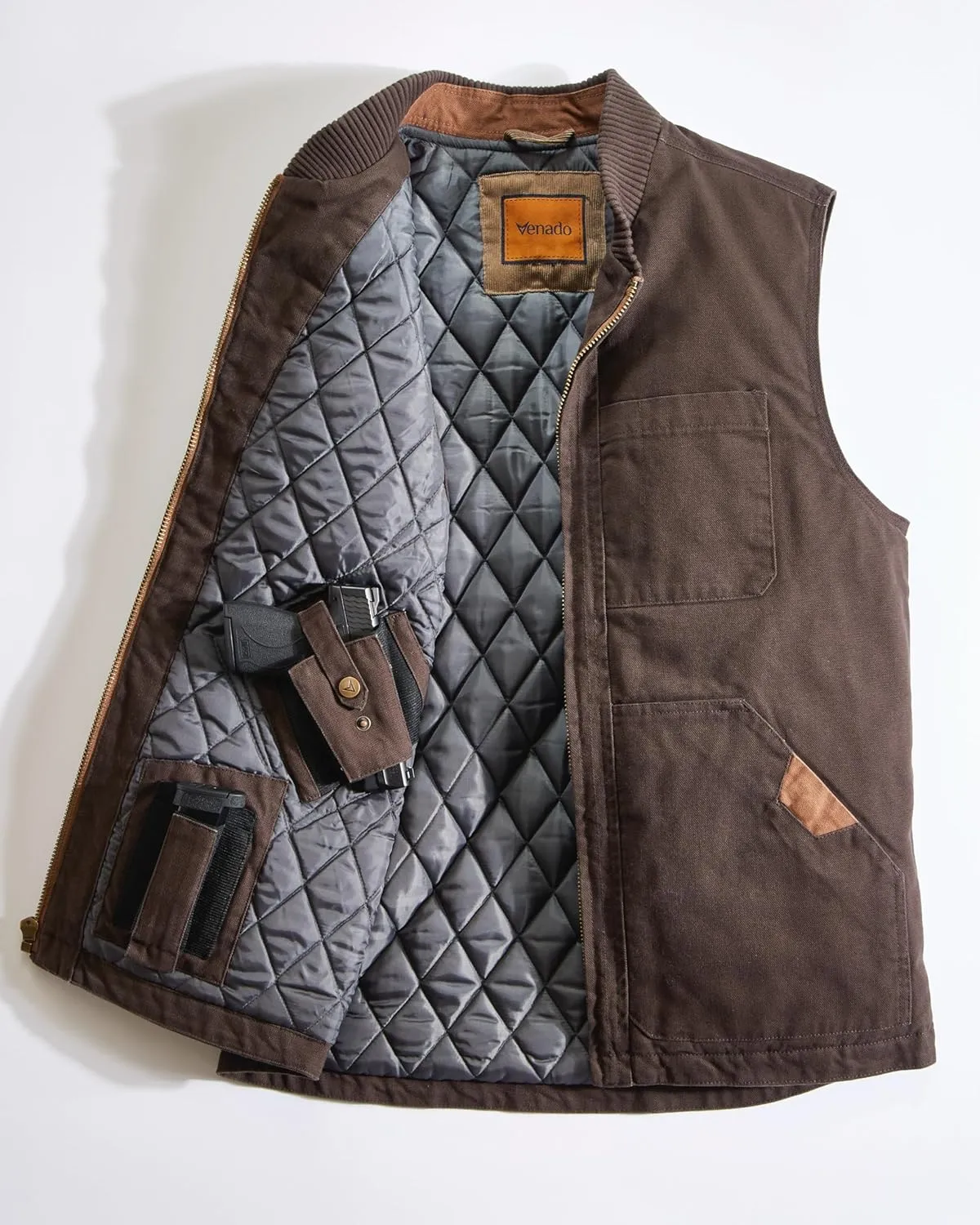 Venado Concealed Carry Vest for Men - Heavy Duty Canvas - Conceal Carry Pockets