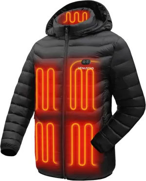 Venustas Unisex Heated Jacket, Up to 20 Hours Warmth, 6 Heat Zones Heated Coat with Battery for Men and Women