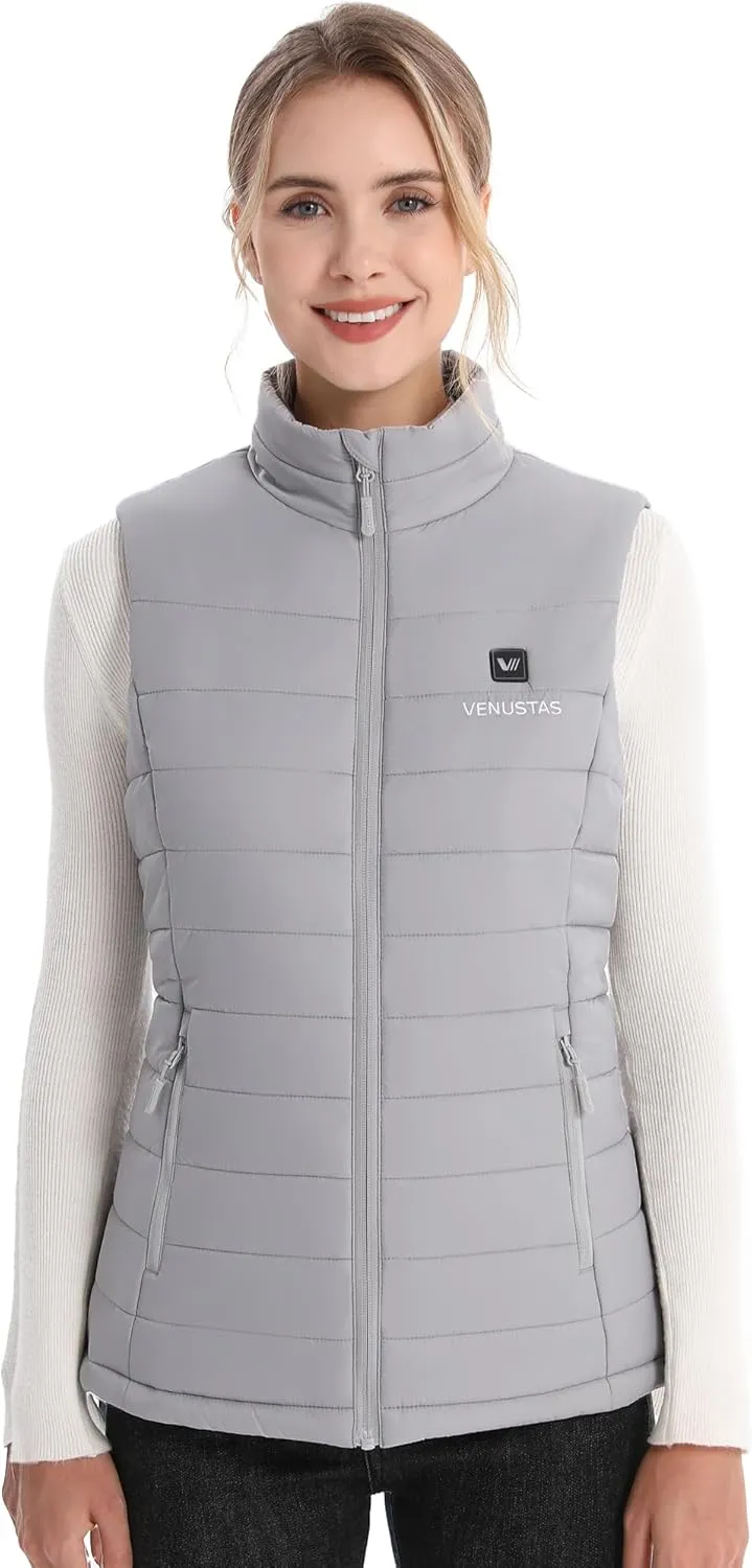 Venustas Women's Heated Vest with Battery, Up to 20HRS of Warmth, Winter Quilted Vest for Outdoor