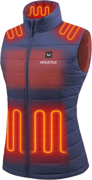 Venustas Women's Heated Vest with Battery, Up to 20HRS of Warmth, Winter Quilted Vest for Outdoor
