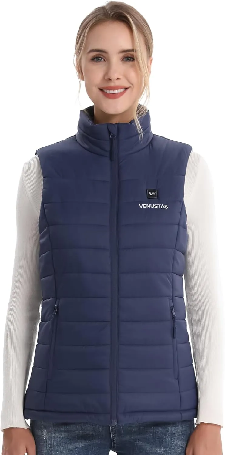 Venustas Women's Heated Vest with Battery, Up to 20HRS of Warmth, Winter Quilted Vest for Outdoor