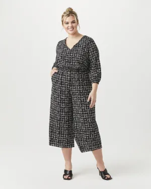 Viveka V-Neck Jumpsuit | Navy / White